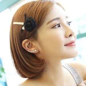 Pure 925 sterling silver CZ climber earring